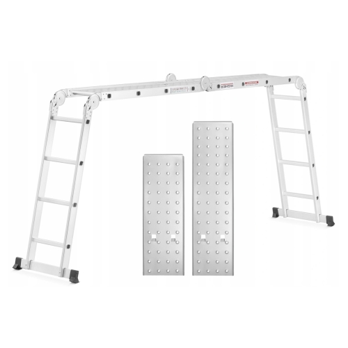 4x4 scharnierende aluminium ladder met platform